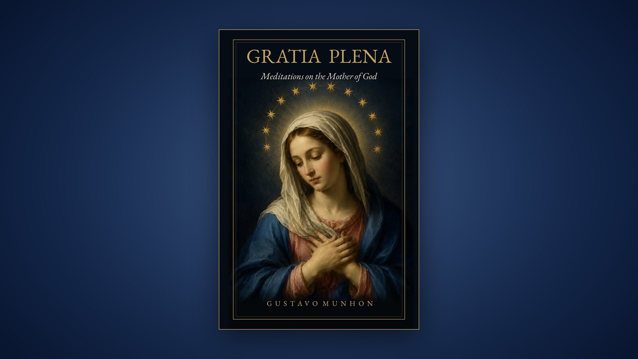 Cover of Gratia Plena, Meditations on the Mother of God, with the Sassoferrato Madonna &middot; video presentation of the book
