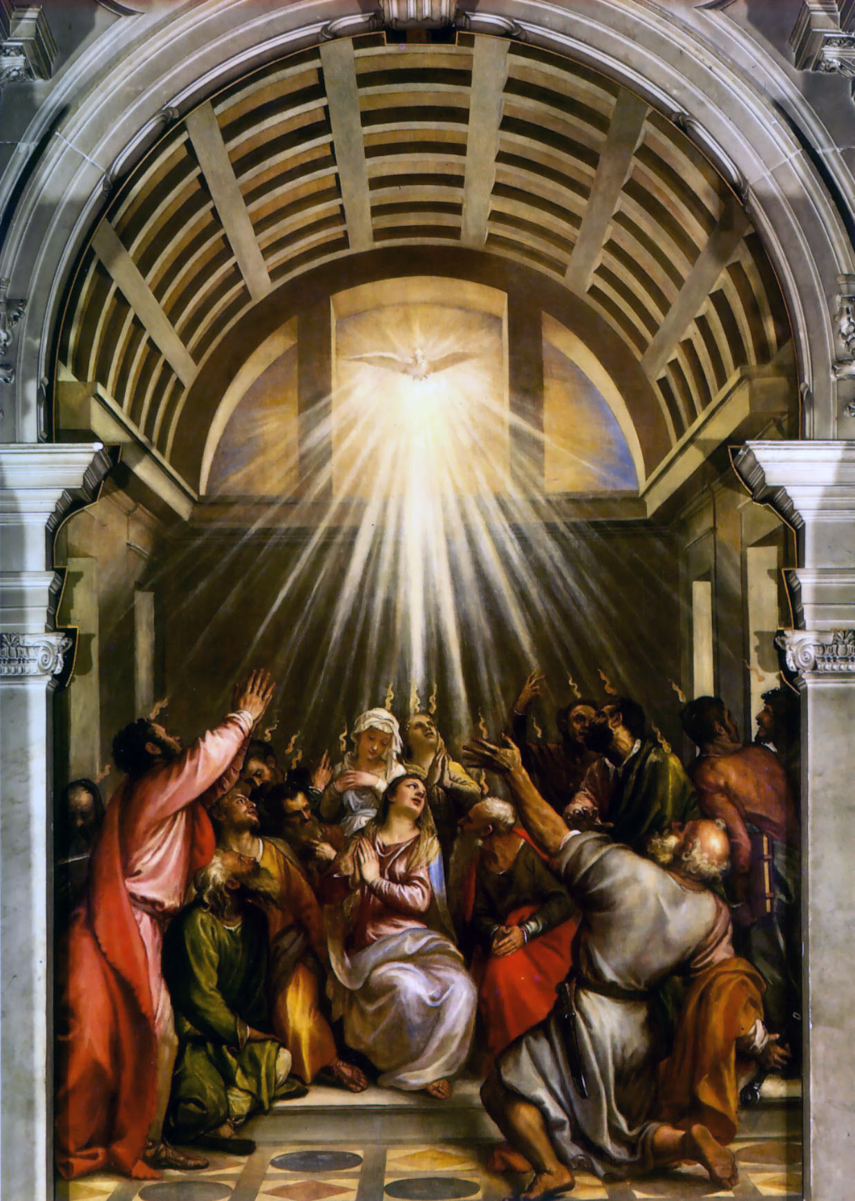 Titian — Pentecost (1546), Santa Maria della Salute, Venice