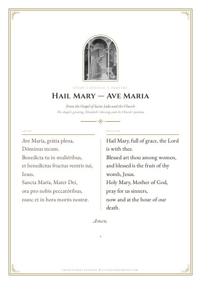 The prayer as a PDF, ready to print