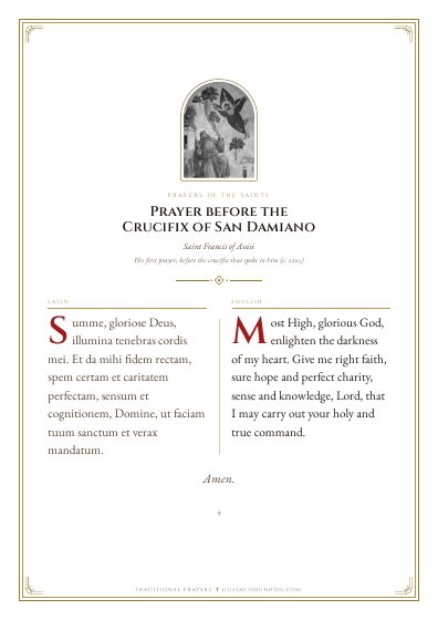 The prayer as a PDF, ready to print