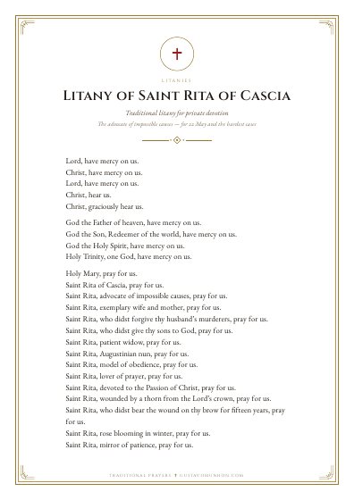 The prayer as a PDF, ready to print