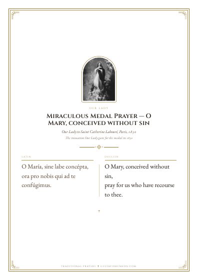 The prayer as a PDF, ready to print