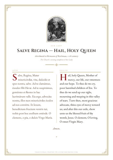 The prayer as a PDF, ready to print