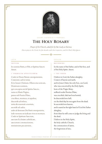 The prayer as a PDF, ready to print