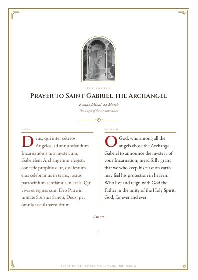 The prayer as a PDF, ready to print