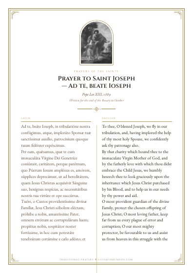 The prayer as a PDF, ready to print