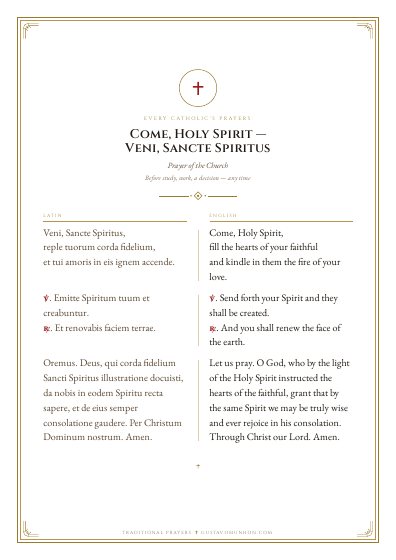 The prayer as a PDF, ready to print