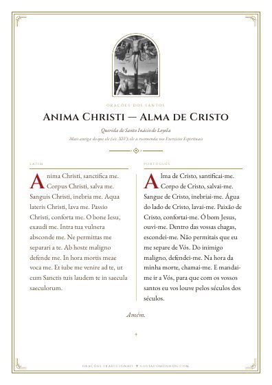 A oração em PDF, para imprimir