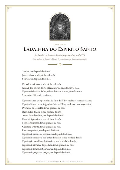 A oração em PDF, para imprimir