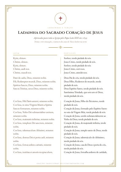 A oração em PDF, para imprimir