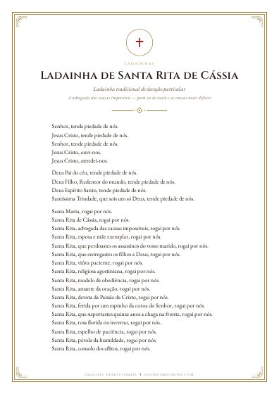 A oração em PDF, para imprimir