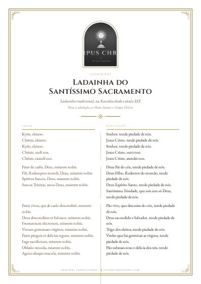 A oração em PDF, para imprimir