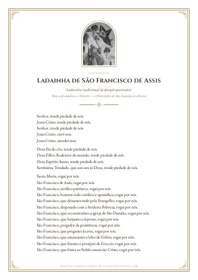 A oração em PDF, para imprimir