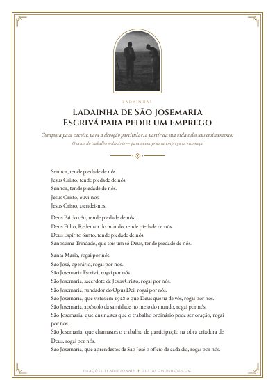 A oração em PDF, para imprimir