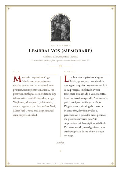 A oração em PDF, para imprimir