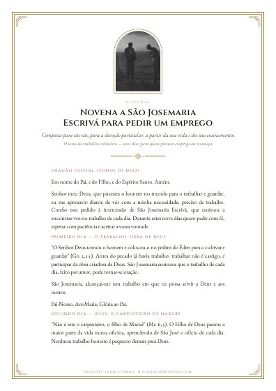 A oração em PDF, para imprimir