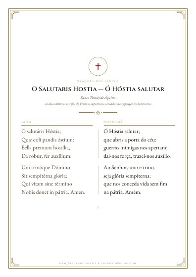 A oração em PDF, para imprimir
