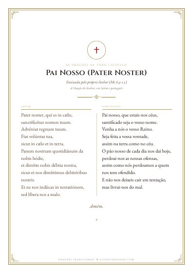 A oração em PDF, para imprimir